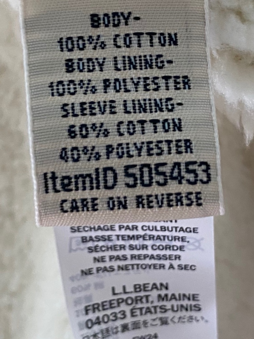 LL Bean Scotch Plaid Flannel Sherpa-lined Hoodie Jacket - Size S - Picture 12 of 15